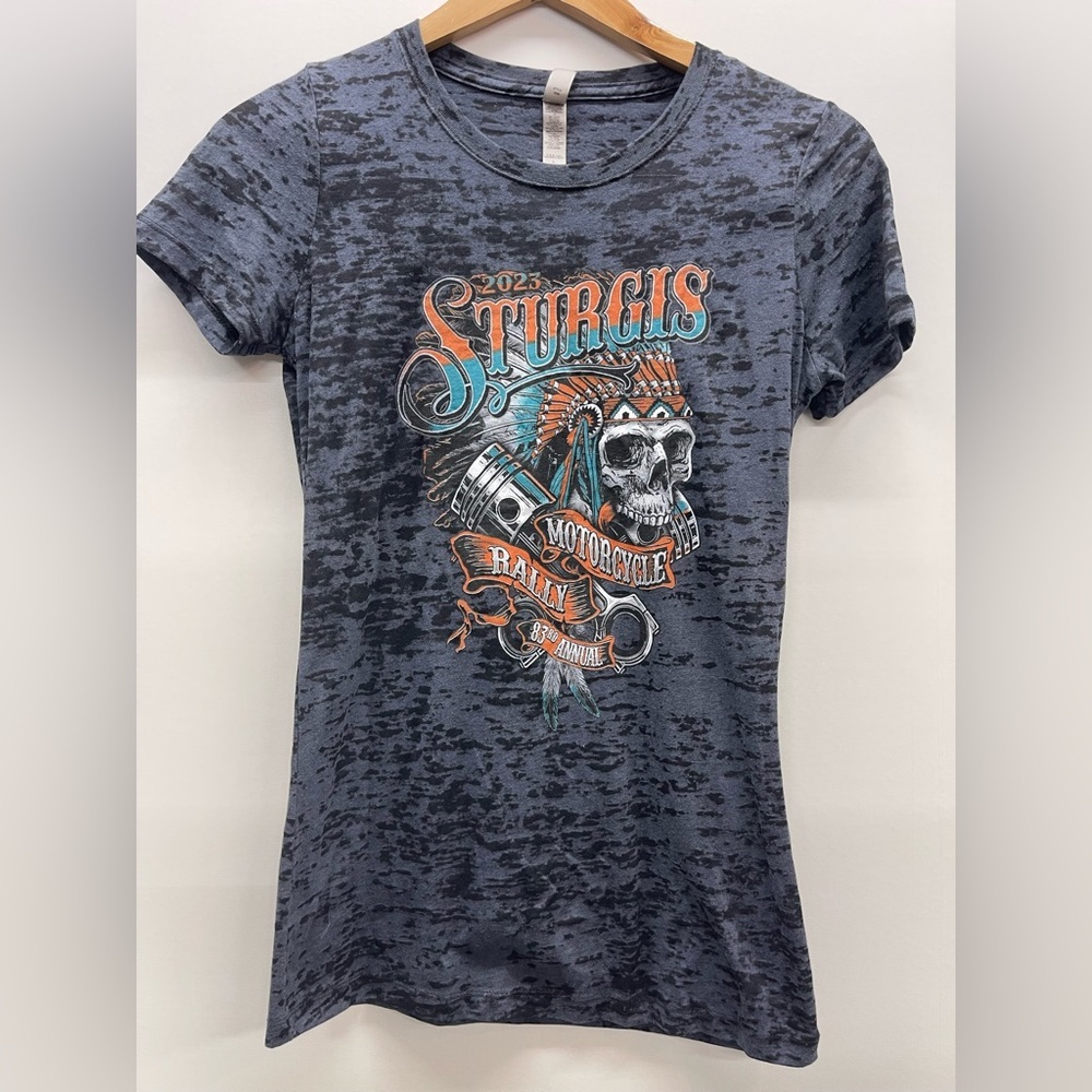 Next Level‎ Apparel Women's Sturgis Graphic Tee - Blue, Orange, Teal